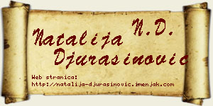 Natalija Đurašinović vizit kartica
